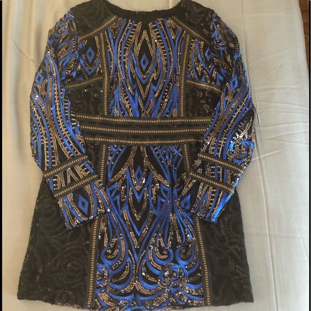 Black and Blue mini dress